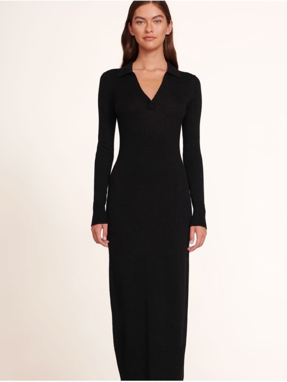 New Staud Crown Point Polo Dress in Black - Picture 3 of 13